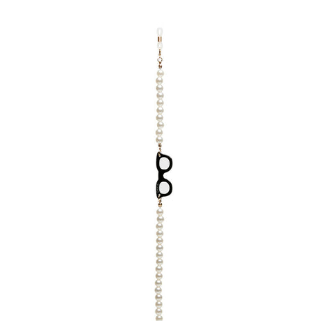 okkia okkia collana bijoux con palline in plastica per occhiali e mascherina colore white pearl ean 8056211376092