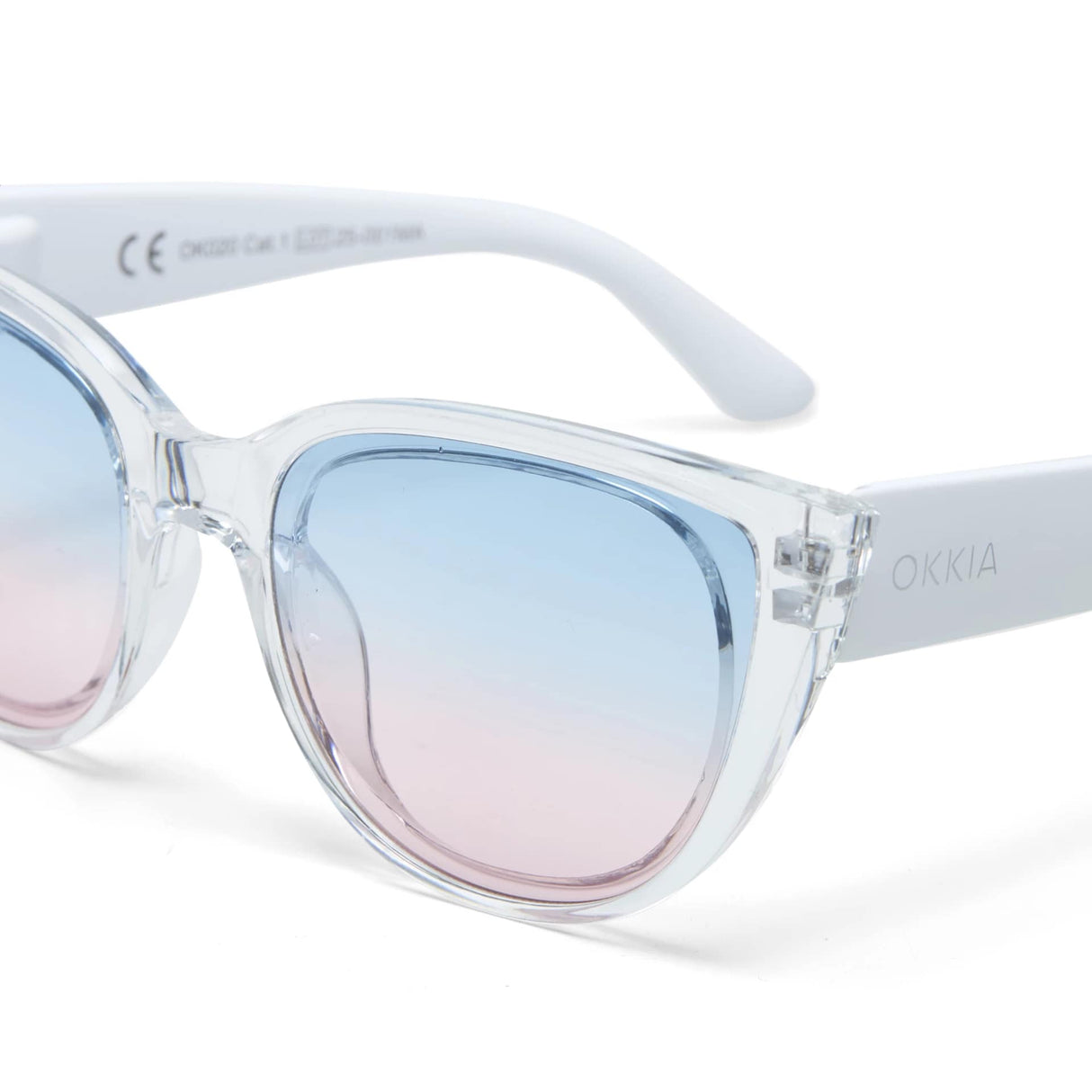 okkia okkia occhiale da sole premontato gatto lite mod silvia trasparent light pink ean 8056211370472