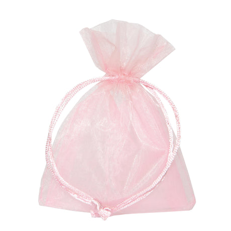 piovaccari piovaccari bustina organza portaconfetti con tirante raso h 12 x 9 cm rosa 10 pz ean 8032622392203
