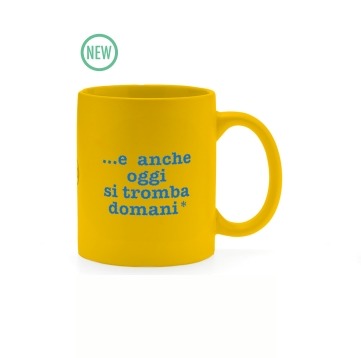 piu forty 40 piu forty 40 mug ceramica con manico 325 cl stampa e anche oggi giallo mat ean 8056211373855