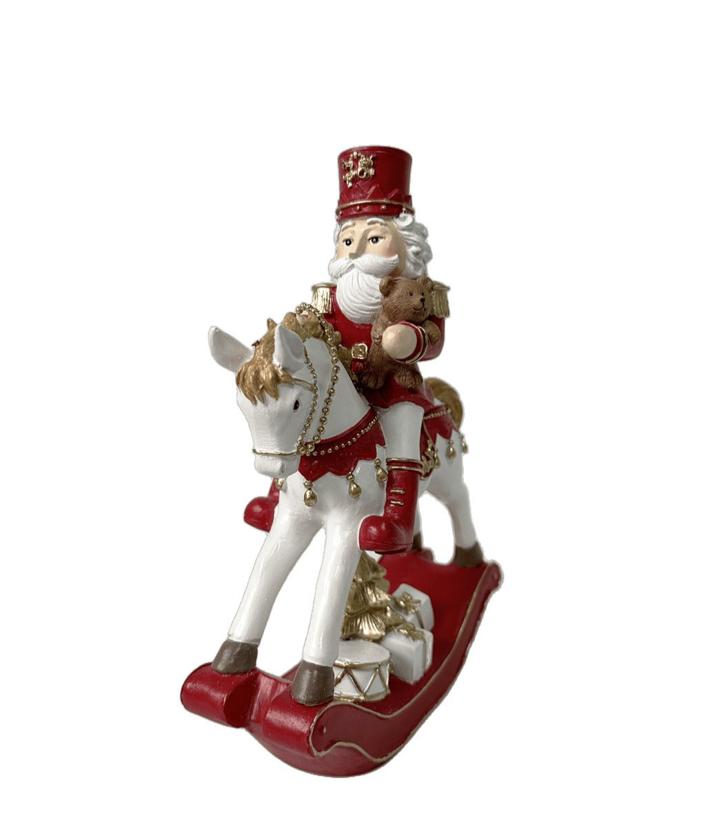 preziosa home preziosa home cavallo a dondolo decorativo natale 18 x 7 x 25 cm poliresina scatola ean 8050264185977