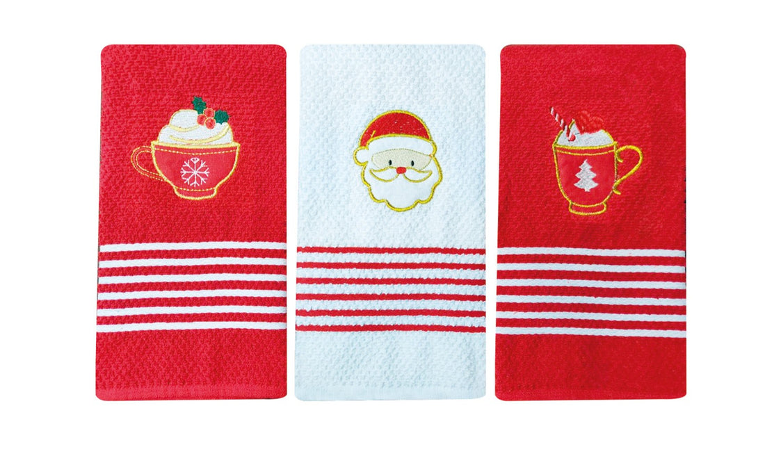 preziosa home preziosa home set 3 pz strofinacci spugna jacard ass natale ass natale 50 x 70 cm multicolor cotone ean 8050264140075