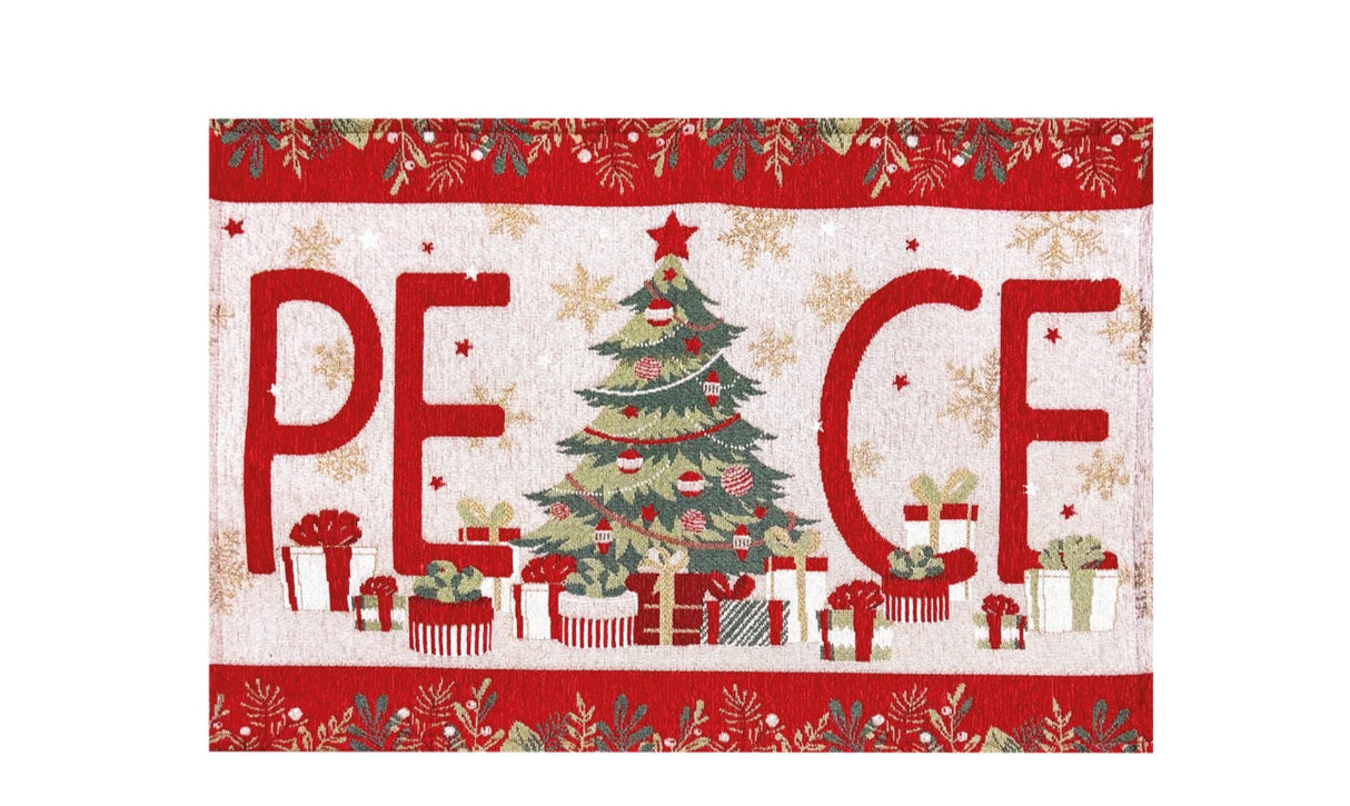 preziosa home preziosa home tappeto natale in ciniglia jacard piazzato ass antiscivolo 55 x 80 cm multicolor 1 pz ean 8050264188022