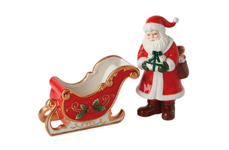 preziosa luxury home preziosa luxury home babbo natale con slitta 205 x 85 x 128 cm ceramica rosso ean 8050264117220