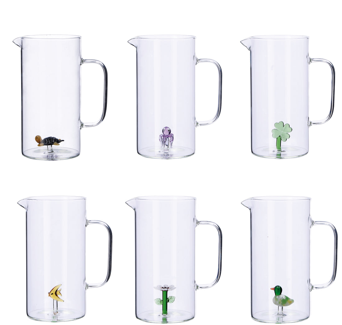 regalo italiano regalo italiano caraffa con decoro assortito 3d 12 lt vetro trasparente ean 8057586077362
