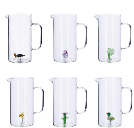 regalo italiano regalo italiano caraffa con decoro assortito 3d 12 lt vetro trasparente ean 8057586077362