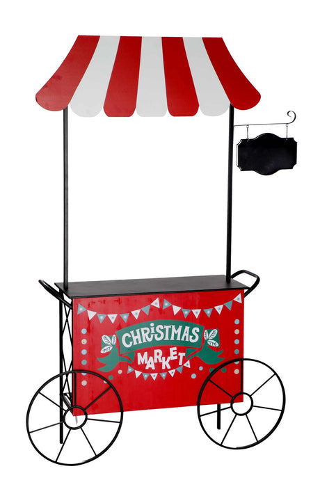 regalo italiano regalo italiano carretto di natale 149 x 39 cm h 213 cm in ferro rosso ean 8057586151796