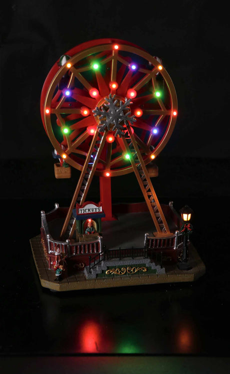 regalo italiano regalo italiano giostra natale con 26 led 23 x 19 cm h 32 cm multicolor ean 8057586156890