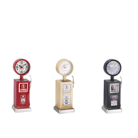regalo italiano regalo italiano orologio tavolo distributore benzina vintage ass 12 x 10 cm h 32 cm multicolor 1 pz ean 8057586062061