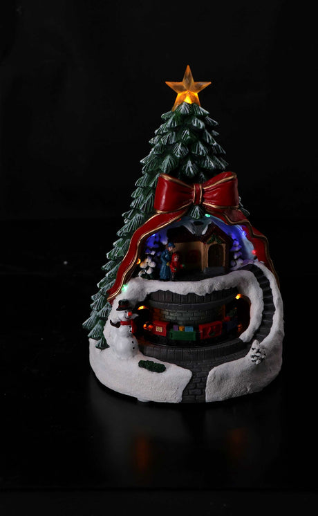 regalo italiano regalo italiano paesino invernale natale con 11 led 21 x 20 cm h 305 cm multicolor ean 8057586156876