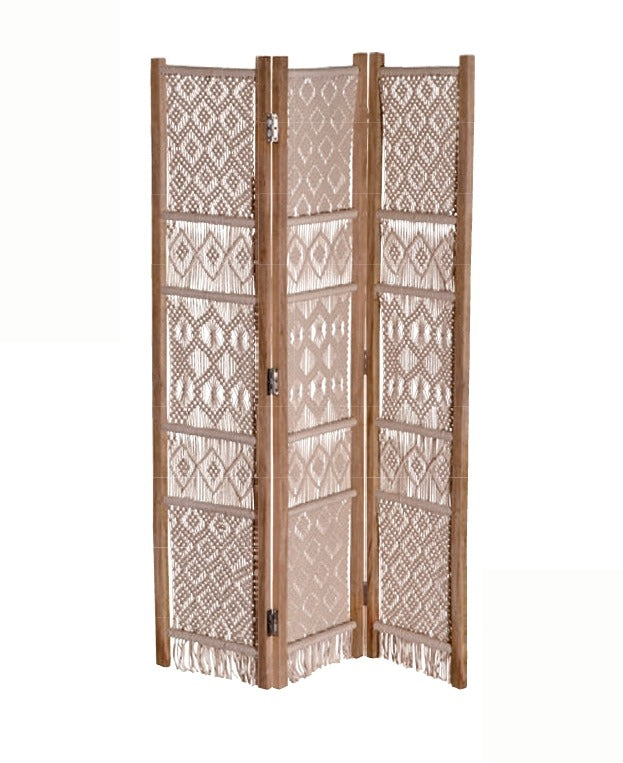 regalo italiano regalo italiano paravento 3 ante in cotone e legno 123 x 180 cm beige separe pieghevole per interni ean 8057586097452