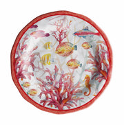 Regalo Italiano Plato Fruta Melamina Shell D 22 Cm H 2 Cm Rojo 1 Uds