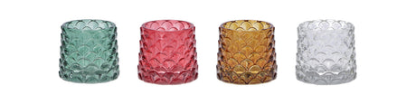 regalo italiano regalo italiano porta tealight ass d 8 cm h 7 cm vetro multicolor 1 pz ean 8057586098619