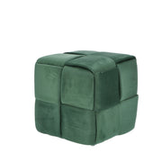 Puf Ad Trend en Terciopelo Verde 37 x 37 Cm Alto 37 Cm – Puf Contenedor Diseño Moderno Decoración Hogar