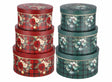 regalo italiano regalo italiano set 3 scatole tonde di natale cartone ass rosso o verde 1 pz ean 8057586117570