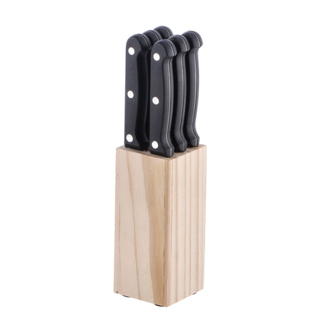 regalo italiano regalo italiano set 6 coltelli in acciaio con ceppo in legno ean 8057586033429