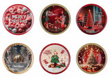 regalo italiano regalo italiano sottopiatto merry christmas natale tondo plastica d 33 cm ass multicolor 1 pz ean 8057586115118