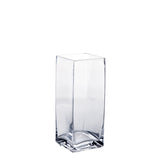regalo italiano regalo italiano vaso in vetro rettangolare 8 x 8 cm h 20 cm vaso alto per fiori e arredo ean 8021785797758