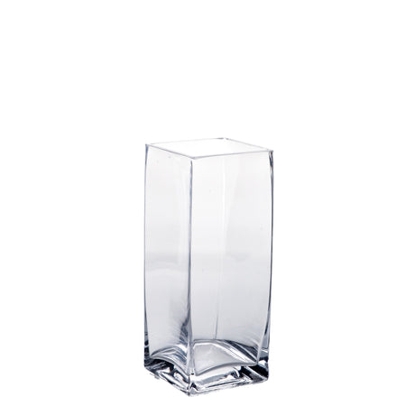 regalo italiano regalo italiano vaso in vetro rettangolare 8 x 8 cm h 20 cm vaso alto per fiori e arredo ean 8021785797758
