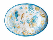 Regalo Italiano Bandeja Ovalada Melamina Shell 40 x 30 x 3 Cm Azul 1 Uds