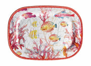 Regalo Italiano Bandeja Rectangular Melamina Shell 43 x 32 x 2 Cm Rojo 1 Uds