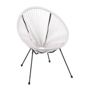 Ad Trend Silla Exterior Blanca Trenzado 68×62 H 82 cm