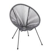 Ad Trend Silla Exterior Gris Trenzado 68×62 H 82 cm