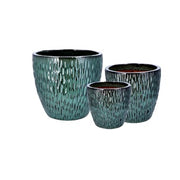 Ad Trend Set 3 Macetero Cerámica Verde H 23–29-35 cm