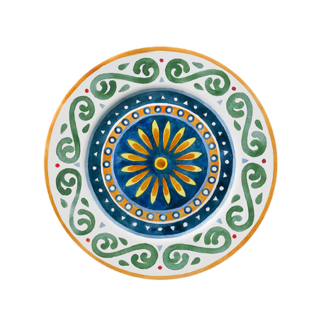 saturnia saturnia collezione capri piatto piano d 28 cm h 2 cm porcellana ischia decorata ean 8003342035800