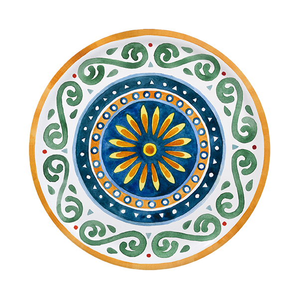 saturnia saturnia collezione capri piatto pizza d 33 cm h 18 cm porcellana napoli decorata ean 8003342035787