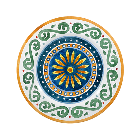 saturnia saturnia collezione capri piatto portata rotondo d 31 cm h 2 cm porcellana ischia decorata ean 8003342035848