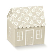 Scotton Casetta con Fiori 60 x 40 x 70 Tortora 10 Pz