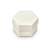 Scotton Caja Hexágono con Divisor 80 x 55 Mm Blanco 10 Uds
