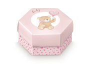 Caja Hexágono Little Bear 110 x 60 Mm Rosa 10 Uds