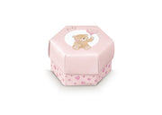 Scotton Caja Hexágono Little Bear 60 X 40 Mm Rosa 10 Uds