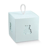 Scotton Caja en Forma de Osito con Cordino 100 x 100 x 100 Mm Azul 10 Pz