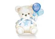 Scotton Caja Porta Confites 60 x 45 x 110 Mm Osito Bebé Azul Globos 10 Uds