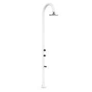SINED Luna Alu Blanca Lcd Ducha En Aluminio Doble Conexión De Agua Con Alcachofa Iswitch Lcd Blanca
