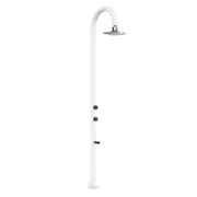 SINED Luna Alu Blanca Led Ducha En Aluminio Doble Conexión De Agua Con Alcachofa Iswitch Led Blanca