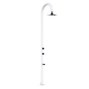 SINED Luna Alu Blanca Sensor Ducha En Aluminio Doble Conexión Agua Alcachofa Iswitch Led Gris