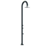 SINED Luna Alu Gris Led Ducha En Aluminio Doble Conexión De Agua Con Alcachofa Iswitch Led Gris