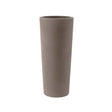 Vaso conico alto da esterno in resina UV, Ø44,5×H110 cm, 35 L, colore Cappuccino. TeraPlast Schio, −30°/+60°C, riciclabile.  ean-8051560015715