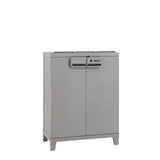 toomax toomax armadio 2 ante second life 66 x 40 cm h 88 cm grigio tortora mobile multiuso in plastica riciclata ean 8009371904551