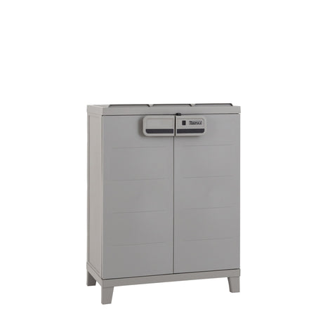 toomax toomax armadio 2 ante second life 66 x 40 cm h 88 cm grigio tortora mobile multiuso in plastica riciclata ean 8009371904551