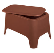 Toomax Petra Mesita con Contenedor y Tapa Removible Terracota – Mesita de Exterior Resistente a los Rayos UV