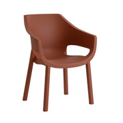 Silla Toomax Luna Terracota en Plástico para Exterior – Apilable y Resistente a los Rayos UV