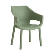 Toomax Silla Luna Verde Salvia en Plástico para Exterior – Apilable y Resistente a los Rayos UV