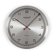 Versa Orologio da Parete D 30 Cm Alluminio Grigio