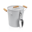 versa versa secchiello ghiaccio d 162 cm h 225 cm con coperchio e cucchiaio acciaio bianco ean 8420327566584