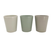 Caja Vimin Maceta Lisa D 14 Cm A 16 Cm Verde Salvia Gris 1 Uds
